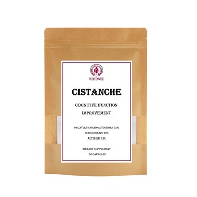 Cistanche المكمل الغذائي تحسين الوظيفة الإدراكية فينيليثانويد جليكوسيدات 75 بالمائة إشنكوسايد 30 بالمائة أكتيوسيد 12 بالمائة